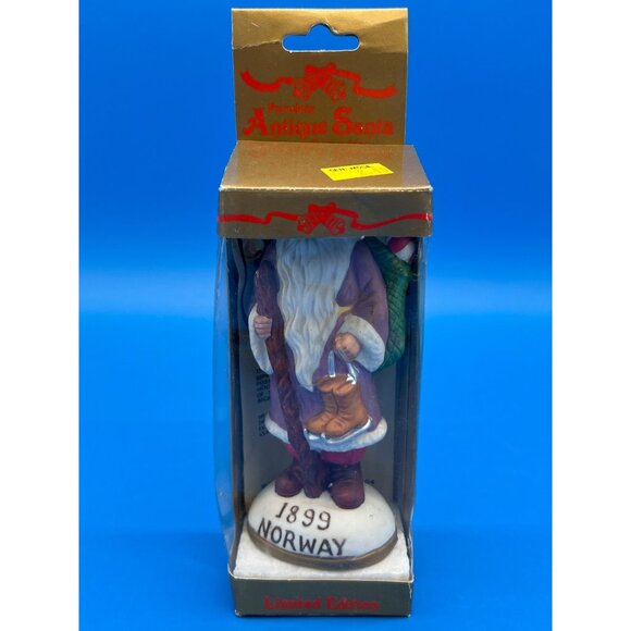 Porcelain Antique Santa Collectable Figurine Norway 1899 Limited Edition By Merc - Picture 4 of 7